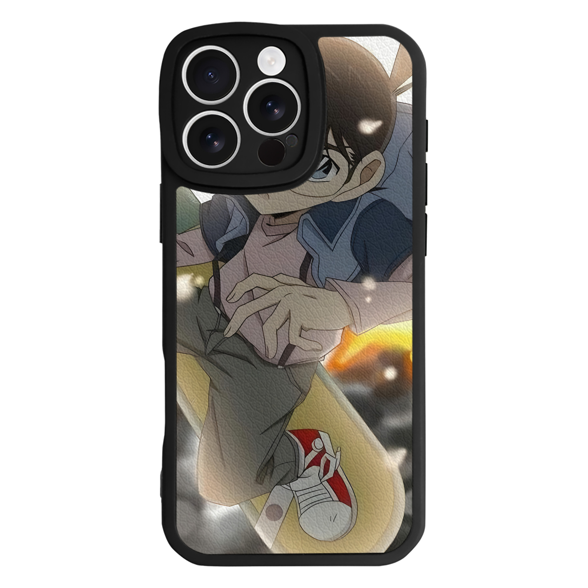 （画像用） 名探偵コナン Detective Conan 【iPhone 16シリーズ対応】シリコンスマホケース（レザー調） 材質：シリコン